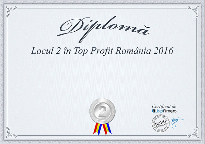 Digital Brain Certificari Locul 2 Profit 2016